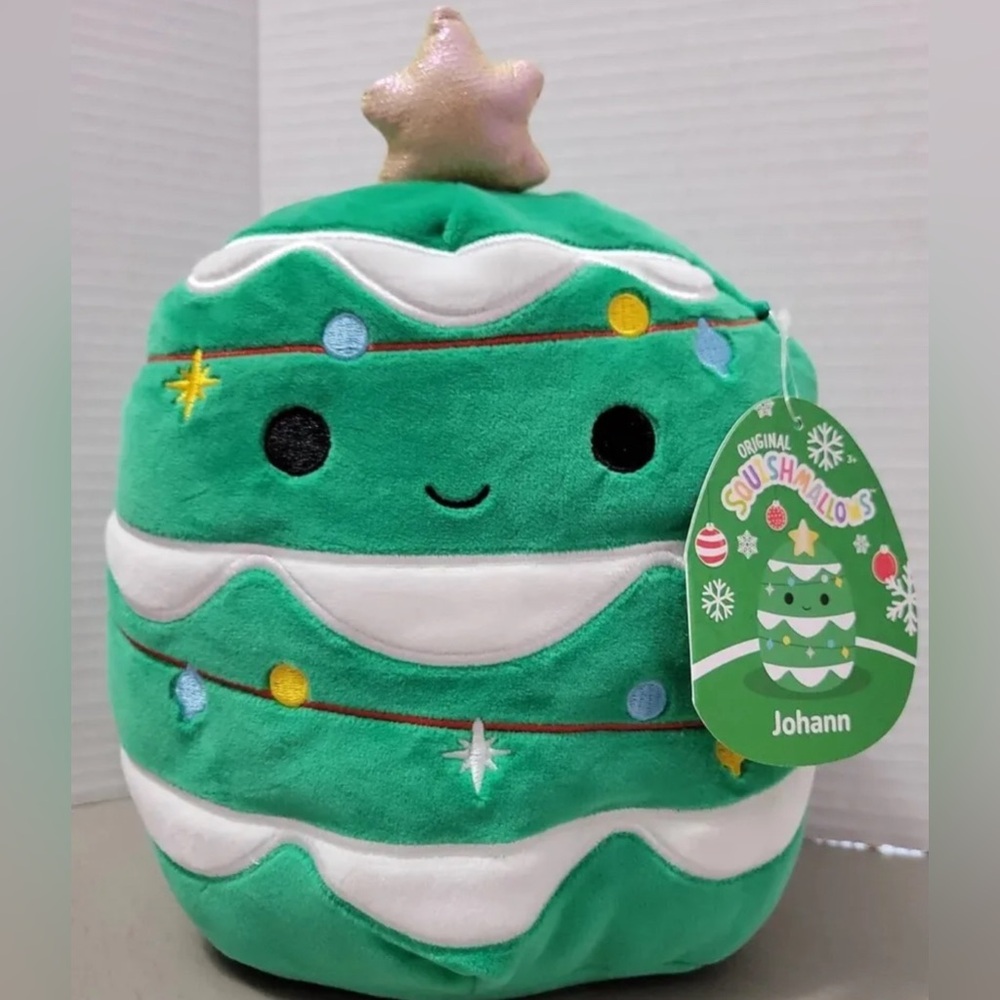 NWT Squishmallows 8” JOHANN Christmas Tree Snow Star Holidays 2023 Release Plush